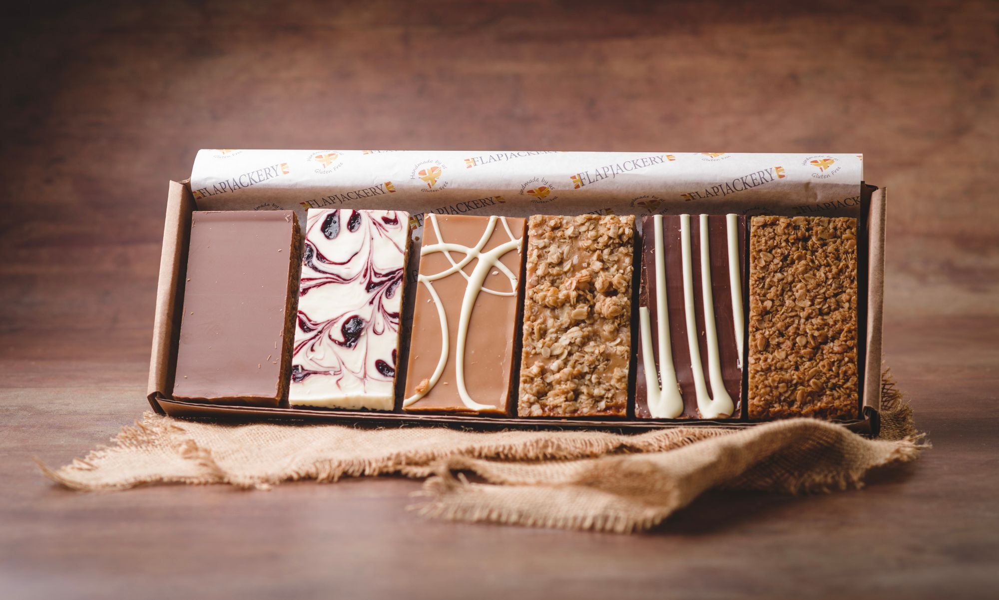 Bestsellers Flapjack Mixed Selection Box - 6 Giant Flapjacks | Luxury Gluten-Free Food Gifts | Award Winning | Locally Sourced Ingredients