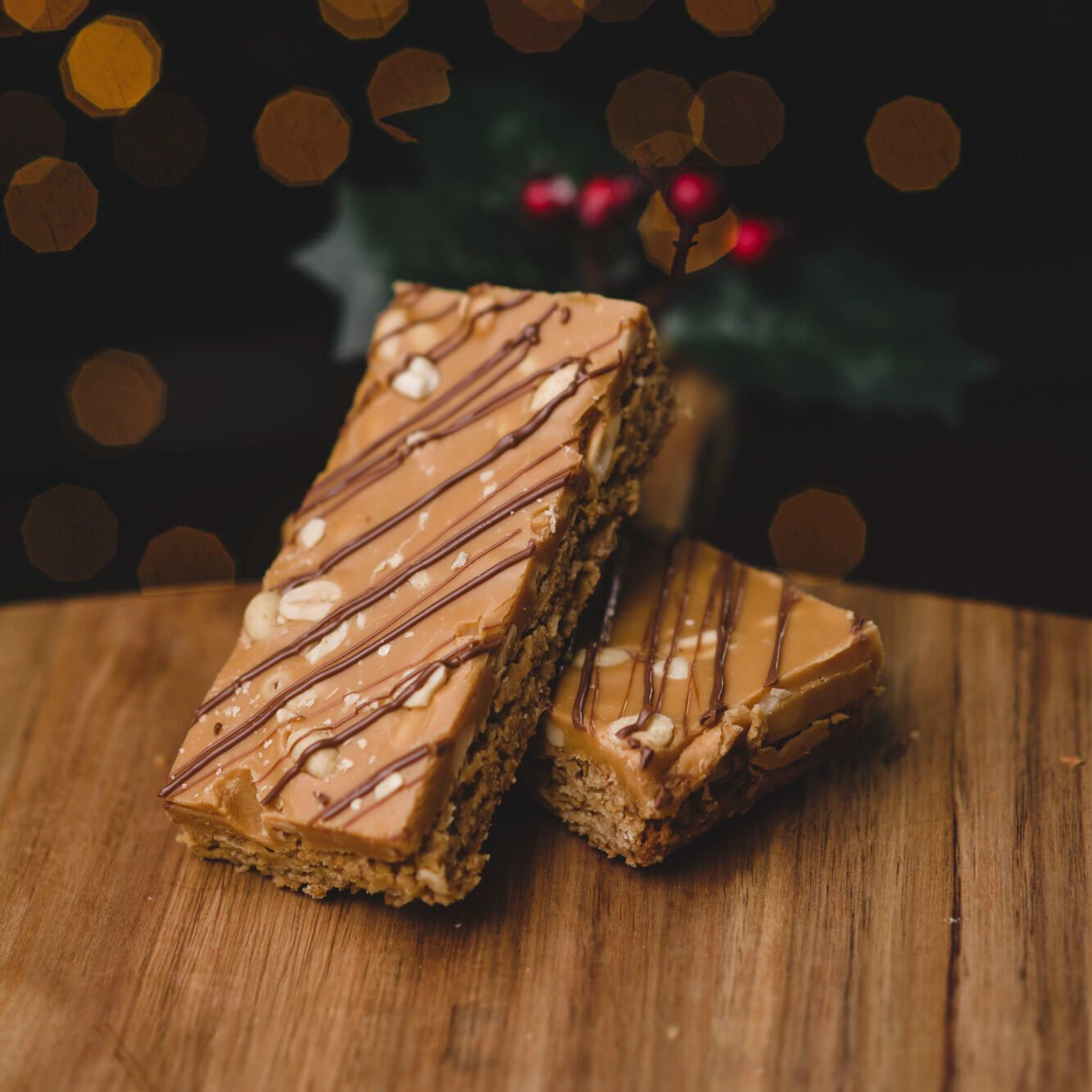 Peanut Butter Fudge Flapjack - 1 Giant Flapjack | Taste of the West Gold | Artisan Flapjack Flavours | Gluten-Free | Milk Chocolate Drizzle