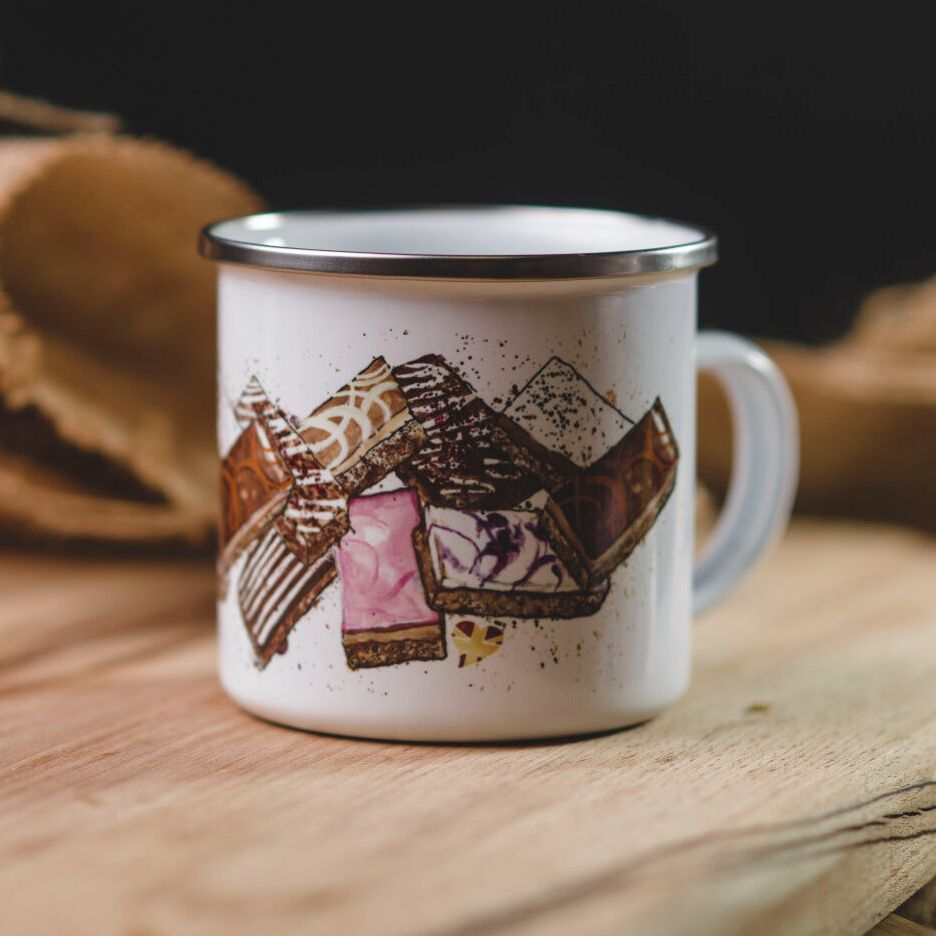 Flapjack Enamel Mug | Flapjack Lover Gifts | Exclusive Design | Printed In Britain | Enamel | Gifting Ideas