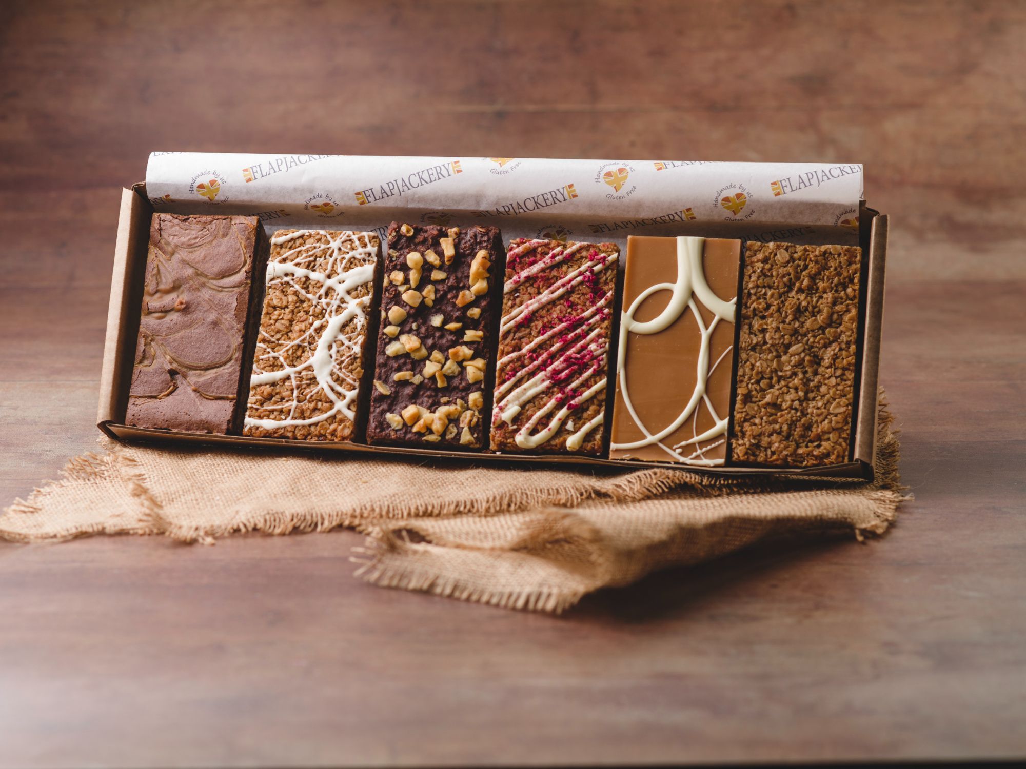 Birthday Selection Flapjack Box - 6 Giant Flapjacks | Gluten-Free & Vegetarian | Locally Sourced Ingredients | Variety Of Artisan Flavours