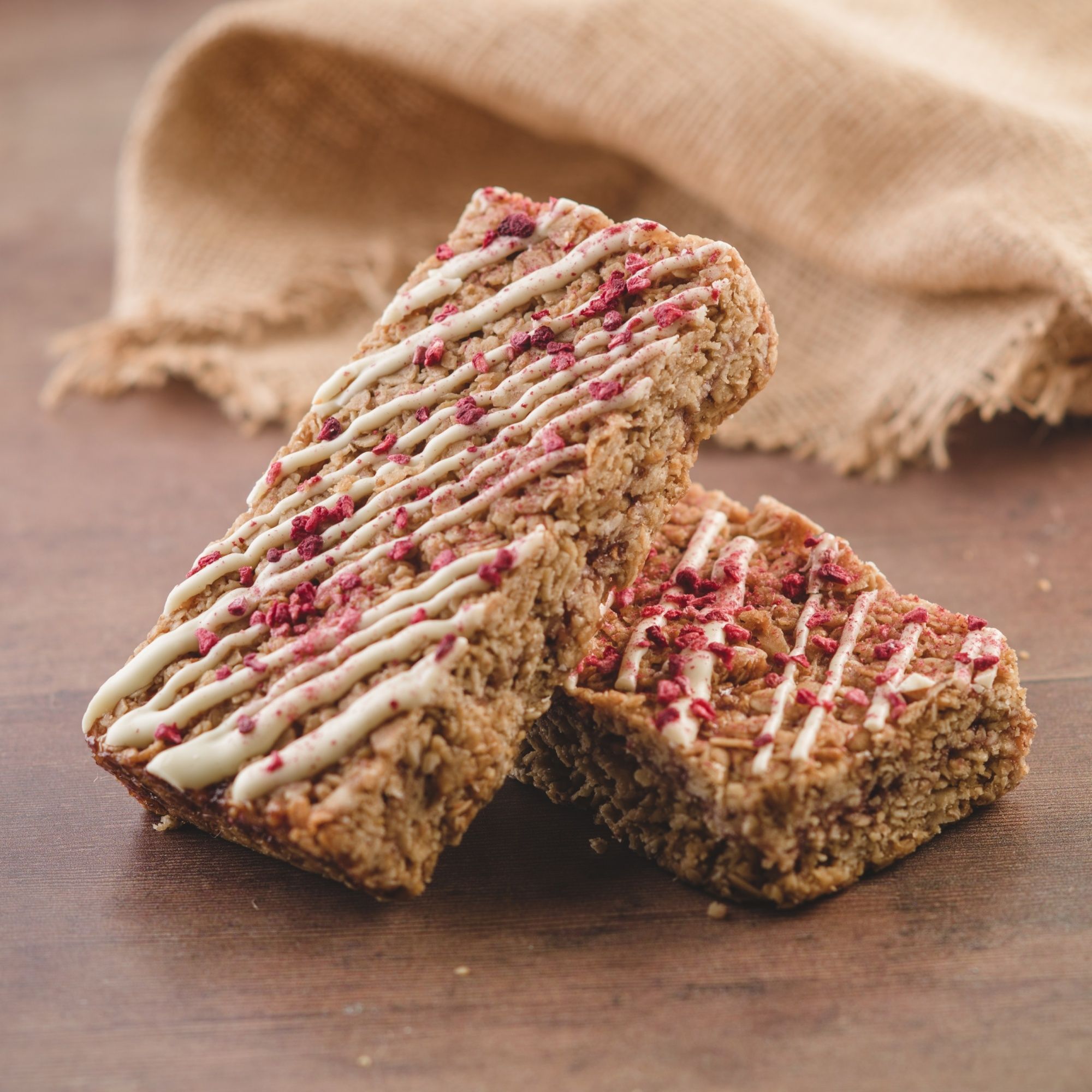 Raspberry & White Chocolate Flapjack - 1 Giant Flapjack