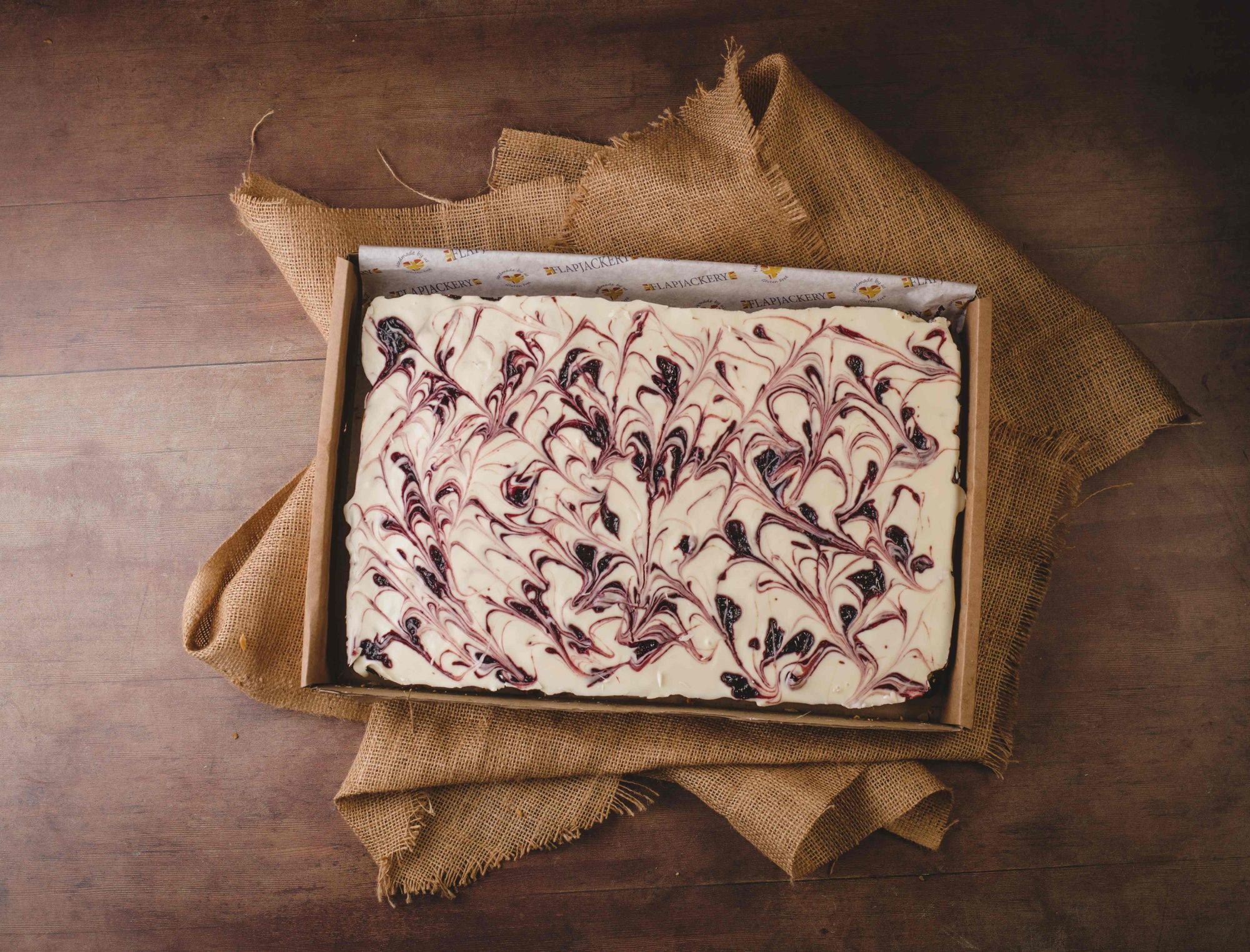Apple & Blackcurrant Flapjack Platter | Tray | Cut Into 12-48 Pieces | Gluten Free | No Palm Oil