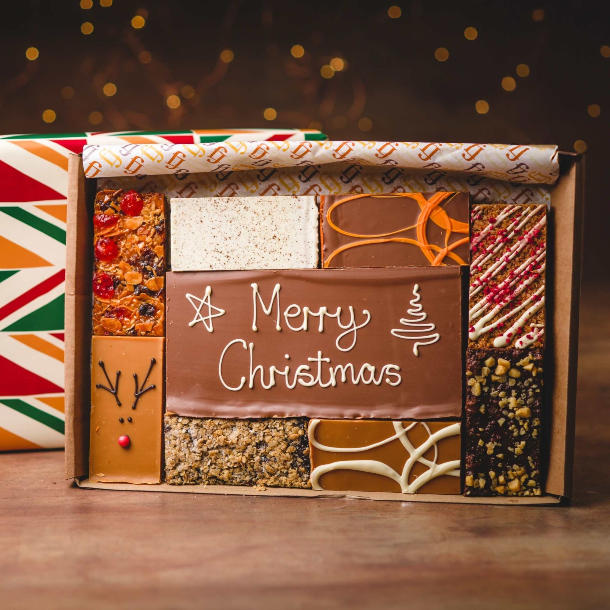 Pick Your Own Personalised Flapjack Box - Millionaires Message Flapjack Plaque With 8 Additional Flapjacks