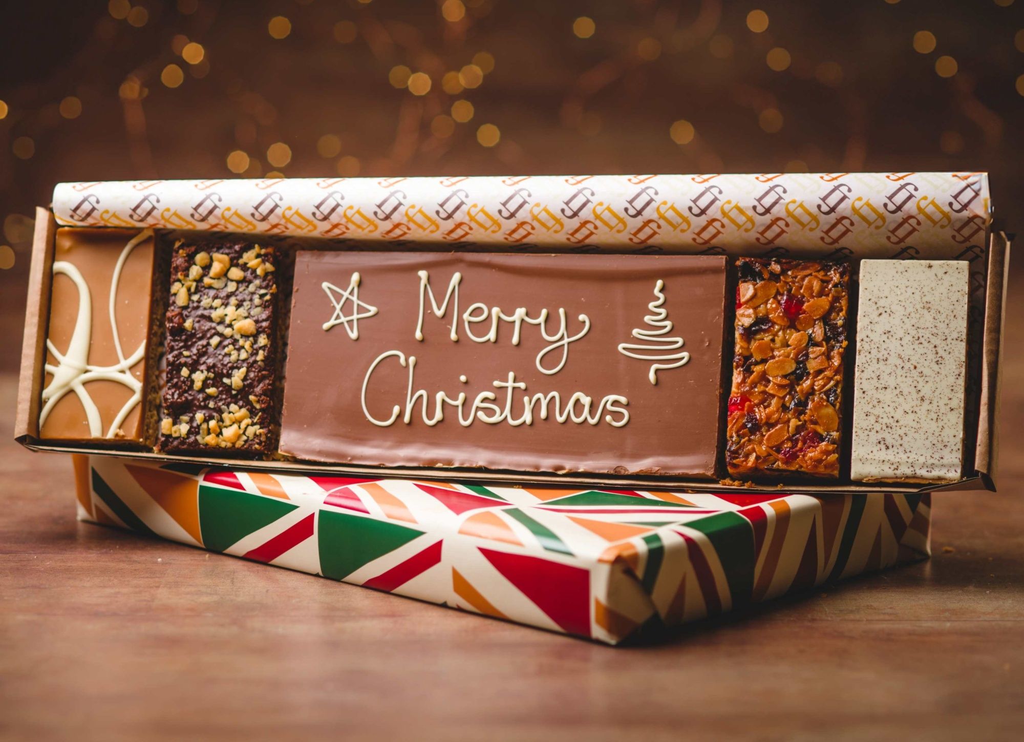 Create Your Own Personalised Flapjack Box - Millionaires Message Flapjack Plaque with 4 Additional Flap jacks