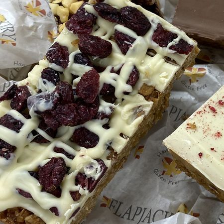 Cranberry & White Chocolate Flapjack from £12.00