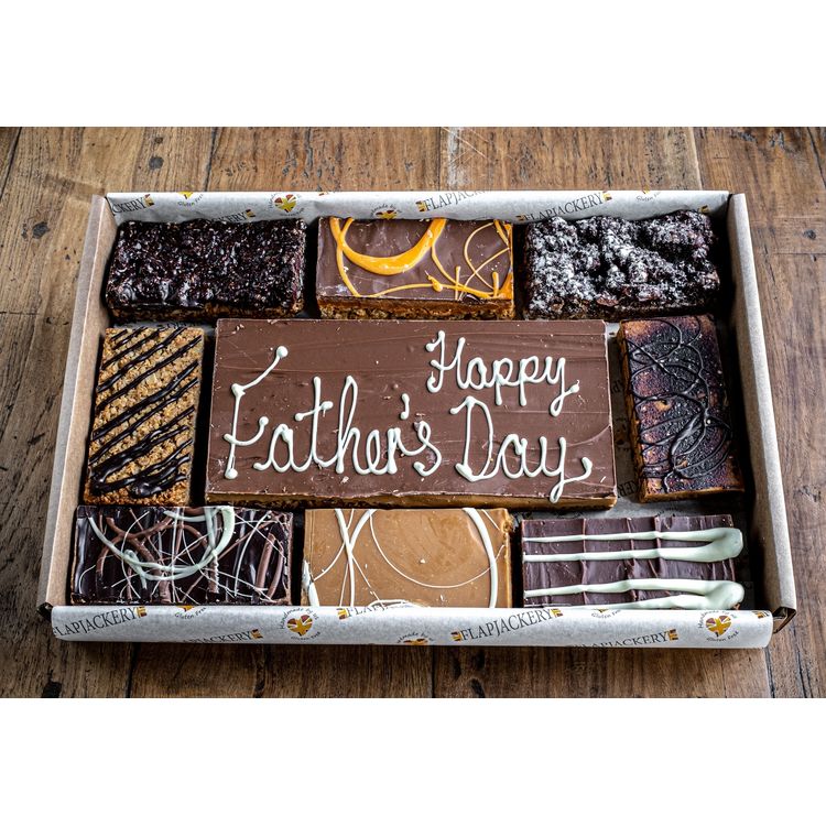 Personalised Father's Day Message Flapjack Box (Large) from £48.00