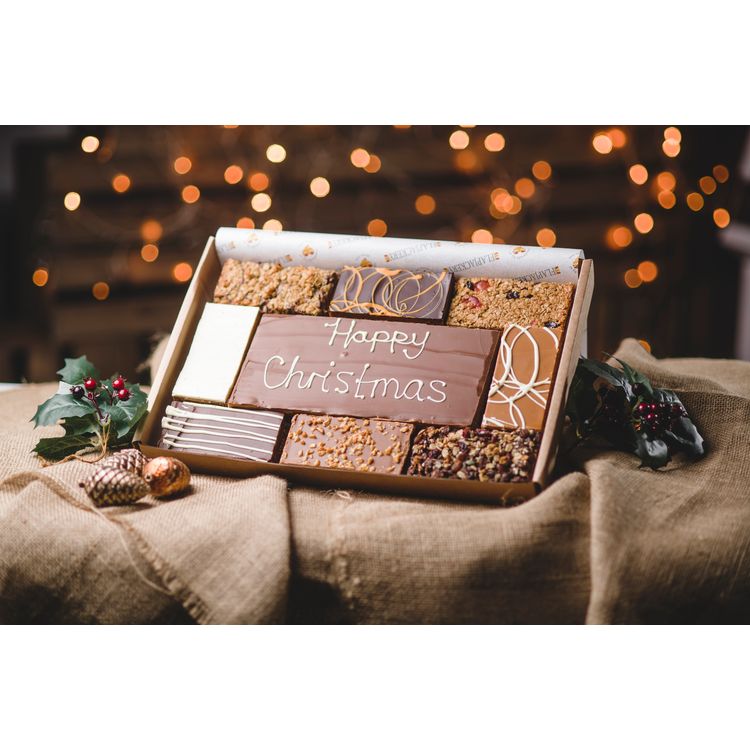 Happy Christmas Flapjack Box
