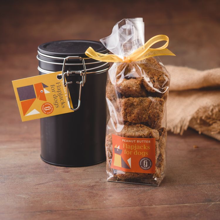 Flapjacks for Dogs in a 260g Tin - Peanut Butter Flavour