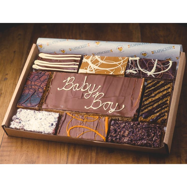 Baby Boy Message Flapjack Box