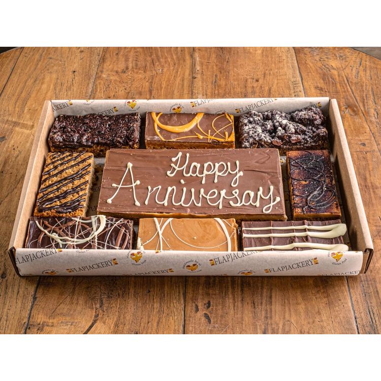 Happy Anniversary Message Flapjack Box