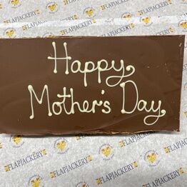 Large Message Flapjack Plaque With White Chocolate Message - Happy Mother's Day
