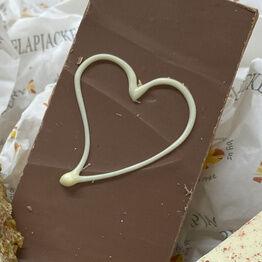 Millionaires Flapjack With White Chocolate Heart