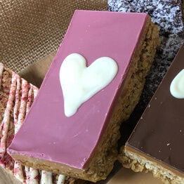 Ruby Millionaires Flapjack With White Chocolate Heart