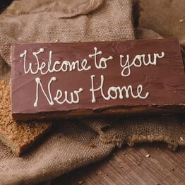 Welcome To Your New Home Message Flapjack Box