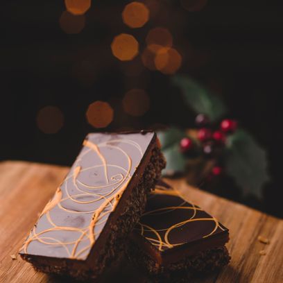 Christmas Dark Chocolate Orange Flapjack - 1 Giant Flapjack