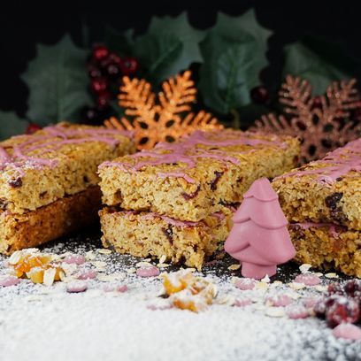 Jewelled orange and cranberry flapjack - 1 Giant Flapjack
