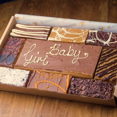Baby Girl Message Flapjack Box