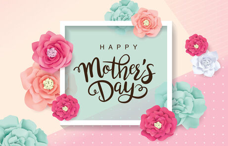 Mother's,Day,Greeting,Card,With,Blossom,Flowers