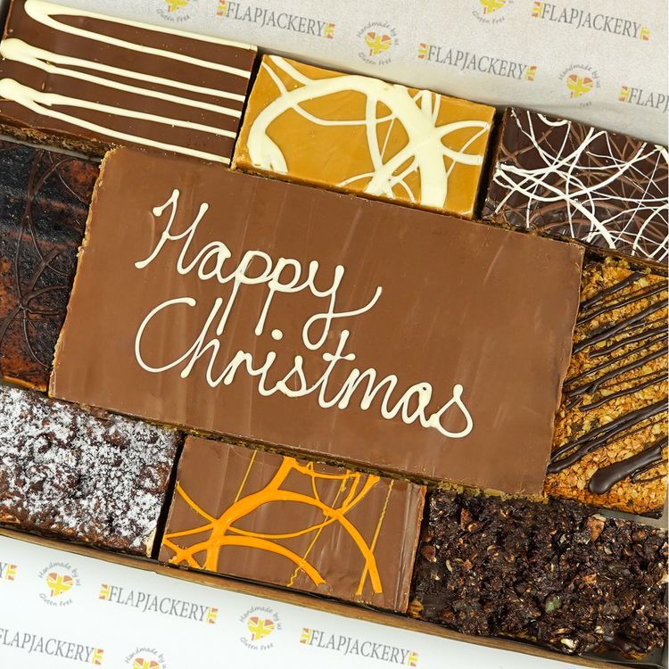 Happy Christmas - Message Flapjack Box