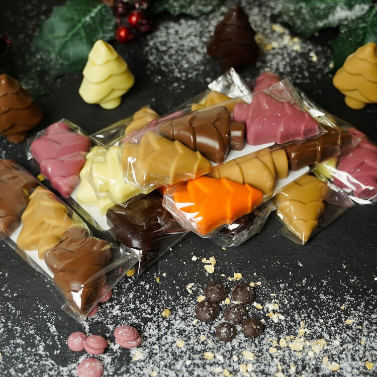 Handmade Belgian Chocolate Christmas Trees